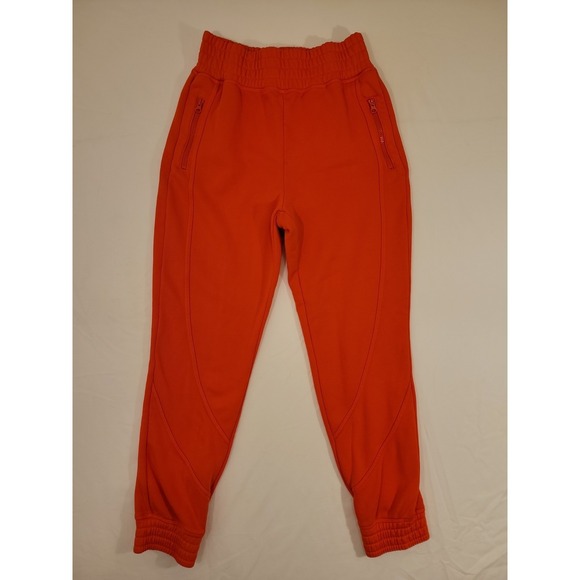 Fabletics Pants - Fabletics Linda High Waisted Jogger Womens S Orange Activewear Stretchy Joggers